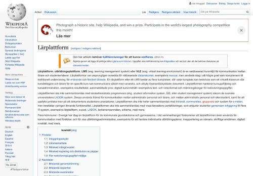 
                            13. Lärplattform – Wikipedia
