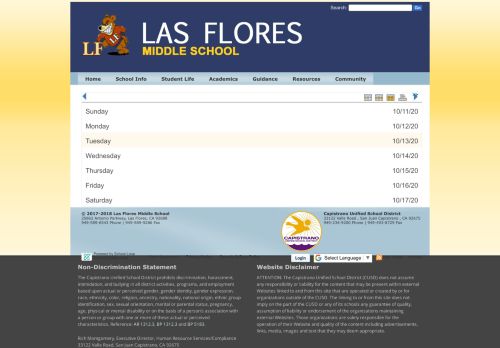 
                            10. Las Flores Middle School: Homepage