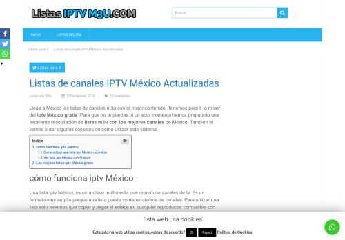 
                            3. ▷▷ Las mejores listas IPTV M3U México 【100% ACTUALIZADAS 】