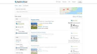 
                            3. Las Playitas - Hotel WiFi Test
