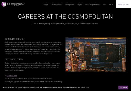 
                            6. Las Vegas Luxury Hotel | Careers | The Cosmopolitan