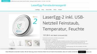 
                            5. LaserEgg-2 inkl. USB-Netzteil Feinstaub, Temperatur, Feuchte ...