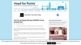 
                            7. LAST CALL: bmi Diamond Club closes ... - Head for Points