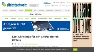 
                            8. Last Christmas für den Churer Herren Globus | suedostschweiz.ch