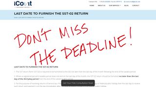 
                            11. LAST DATE TO FURNISH THE SST-02 RETURN | iCount ...