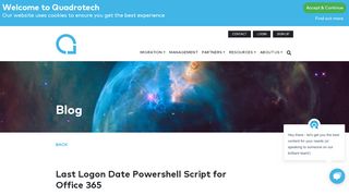 
                            7. Last Logon Date Powershell Script for Office 365 - Quadrotech