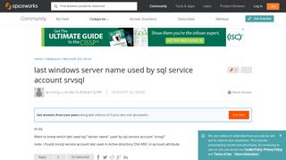 
                            11. last windows server name used by sql service account srvsql - SQL ...