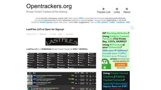 
                            2. LastFiles (LF) is Open for Signup! - Private Torrent Trackers & File ...