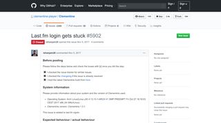 
                            12. Last.fm login gets stuck · Issue #5902 · clementine-player/Clementine ...