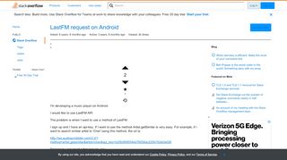 
                            12. LastFM request on Android - Stack Overflow
