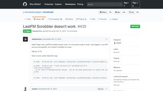 
                            11. LastFM Scrobbler doesn't work. · Issue #435 · tomahawk-player ...