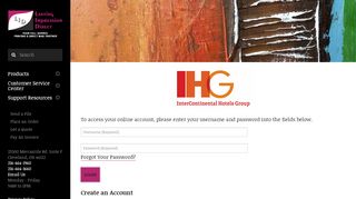
                            6. Lasting Impression Direct : Customer Portal : IHG Login