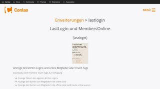 
                            5. [lastlogin] LastLogin und MembersOnline 3.2.2 - Contao