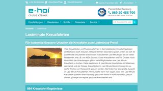 
                            5. Lastminute Kreuzfahrten – e-hoi - click and cruise