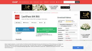 
                            8. LastPass (64 Bit) Download – kostenlos – CHIP