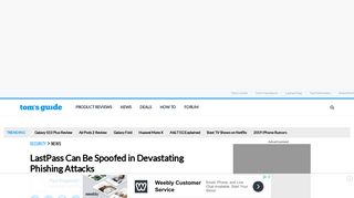 
                            12. LastPass Can Be Spoofed in Devastating Phishing Attacks