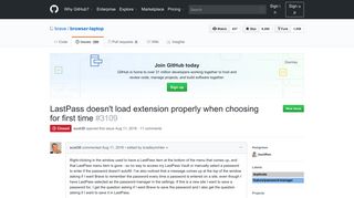 
                            7. LastPass doesn't load extension properly when choosing for first time ...