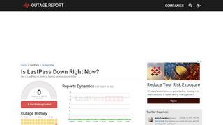 
                            8. LastPass Down? Service Status, Map, Problems History - Outage.Report