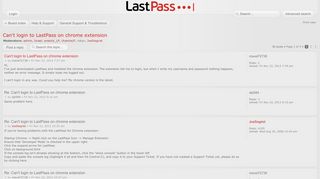 
                            11. LastPass Forums • View topic - Can't login to LastPass on chrome ...