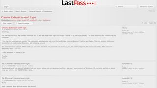 
                            9. LastPass Forums • View topic - Chrome Extension won't login