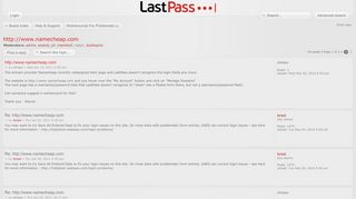 
                            11. LastPass Forums • View topic - http://www.namecheap.com