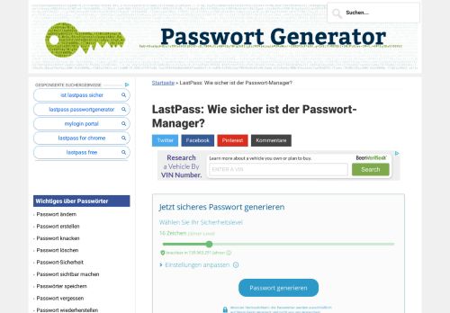 
                            12. LastPass: Funktion und Sicherheit ¦ passwort-generator.com