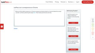 
                            4. LastPass - LastPass icon is unresponsive on Chrome