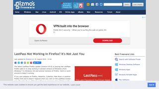 
                            10. LastPass Not Working in Firefox? It's Not Just You | Gizmo's Freeware
