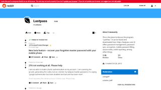 
                            13. Lastpass - Reddit