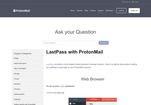 
                            10. LastPass with ProtonMail - ProtonMail Support
