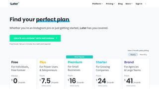 
                            4. Later Pricing Plans - Comparison and Features