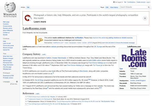 
                            7. LateRooms.com - Wikipedia