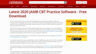 
                            3. Latest 2019 JAMB CBT Practice Software - Free Download - Myschool