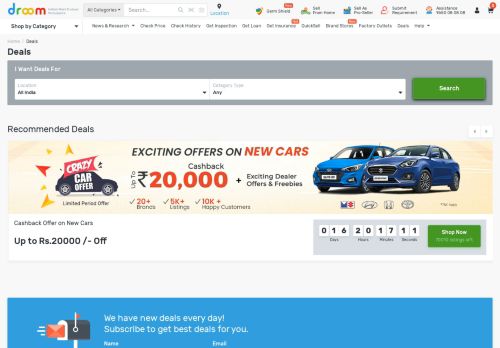 
                            11. Latest Automobiles Deals on Cars, Bikes & Scooters | Droom