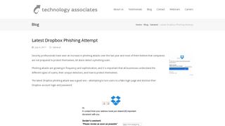 
                            6. Latest Dropbox Phishing Attempt • Technology Associates