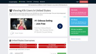 
                            10. LATEST Kik Usernames in United States. Find new friends ...