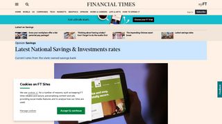 
                            3. Latest National Savings & Investments rates | Financial Times
