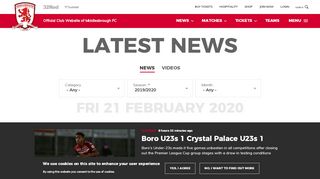 
                            8. Latest News | Official Website of the Boro- Middlesbrough ...