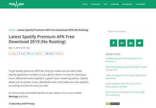 
                            12. Latest Spotify Premium APK Free Download 2019 (No Rooting)