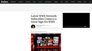 
                            8. Latest WWE Network Subscriber Count is a Great Sign for WWE - Forbes