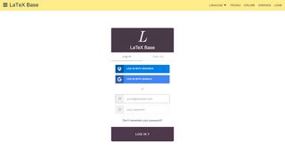 
                            7. LaTeX Base | Login