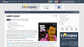 
                            11. Latin Lover - TV Tropes