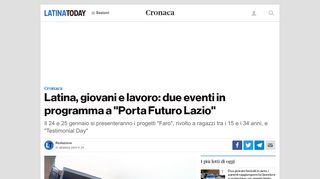 
                            9. Latina, giovani e lavoro: due eventi in programma a 