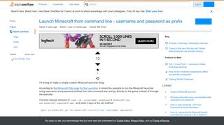 
                            1. Launch Minecraft from command line - username and password as ...