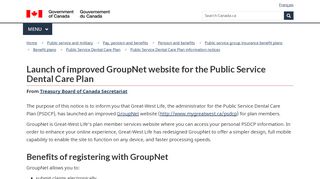 
                            9. Launch of improved GroupNet website for the Public Service Dental ...