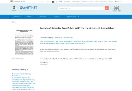 
                            7. Launch of Janmitra Free Public Wi-Fi for the citizens of Ahmedabad ...