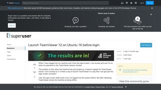 
                            5. Launch TeamViewer 12 on Ubuntu 16 before login - Super User