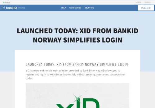 
                            5. Launched today: xID from BankID Norway simplifies login - BankID