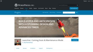 
                            2. Launcher: Coming Soon & Maintenance Mode | WordPress.org