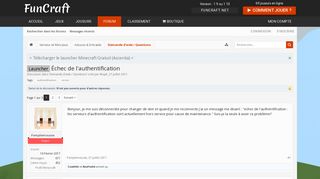 
                            7. Launcher - Échec de l'authentification | Forum FunCraft